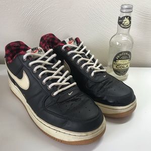 Black and Red Plaid Nike Air Force 1s
